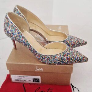 Christian Louboutin Iriza 70 Tres Vitraux Multicolor heels in size 40.